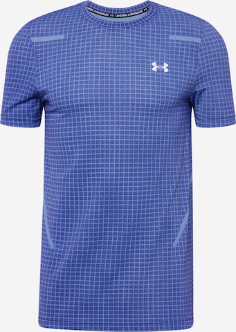 UNDER ARMOUR Performance Shirt 'Grid' in Blue: front