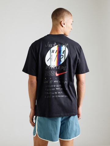 Nike Sportswear Тениска 'M90 OC MIXTAPE' в черно: отпред