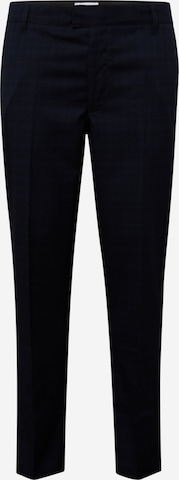 BURTON MENSWEAR LONDON Slim fit Trousers with creases in Blue: front
