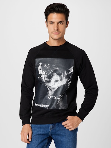 Denim ProjectSweater majica - crna boja: prednji dio