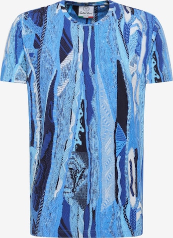 Carlo Colucci T-Shirt 'Egon' in Blau: Vorderseite