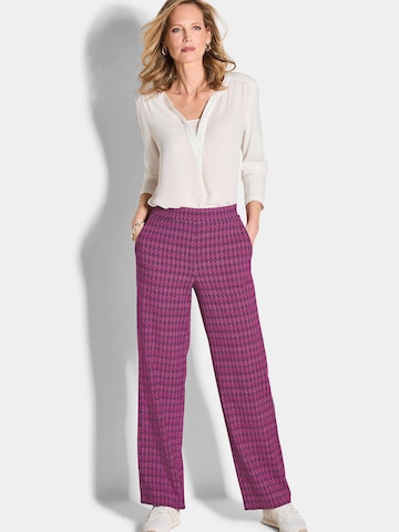 Goldner Wide leg Trousers 'Vera' in Pink