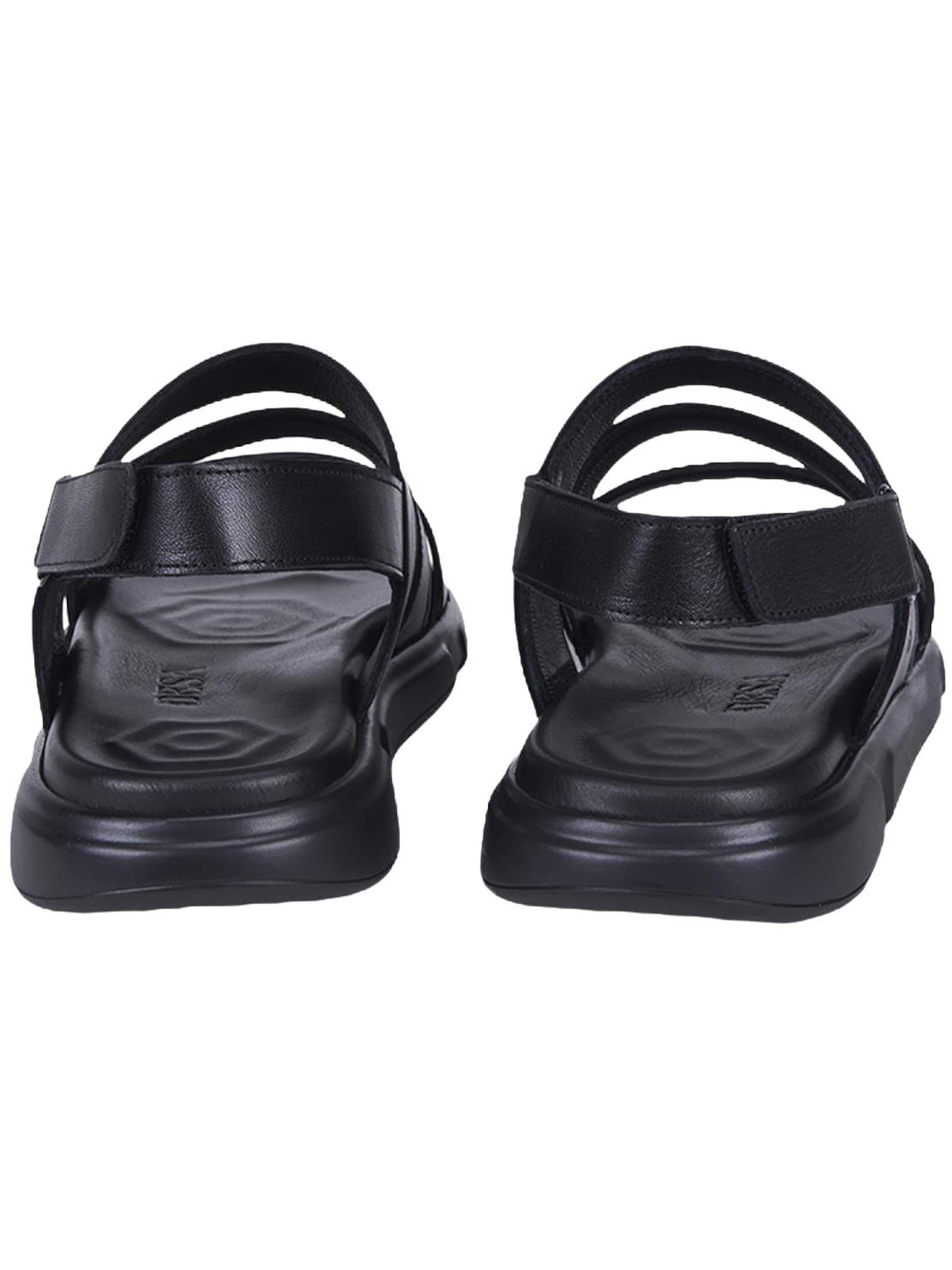 Desa Sandal 'DESA Herren-Ledersandalen mit Nietenbesatz' in Black