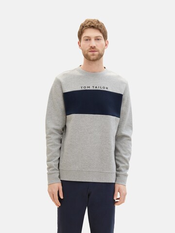 TOM TAILOR Sweatshirt in Grey: front