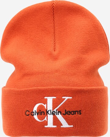 Calvin Klein Jeans Czapka z daszkiem w kolorze pomarańczowy