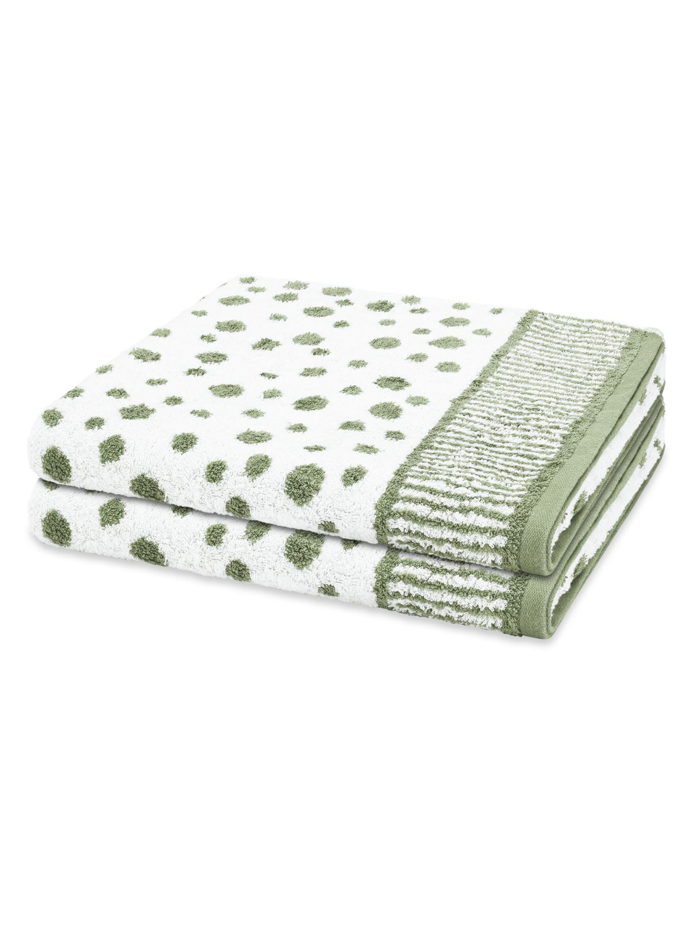 ROSS Towel 'Punkte allover' in Green: front
