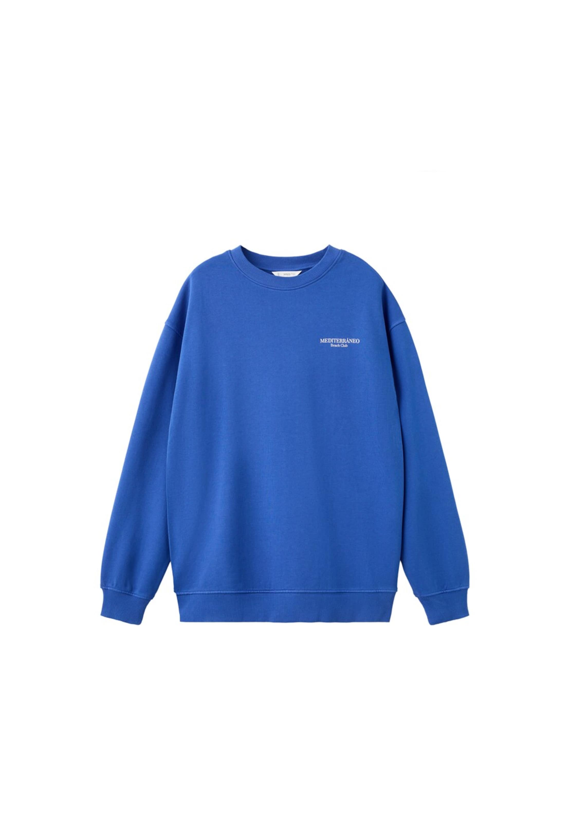 MANGO TEEN Sweatshirt 'Silla' in Blue: front