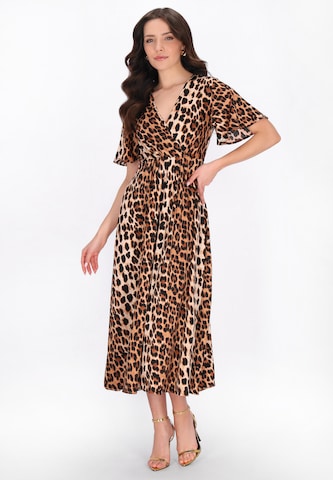 faina - Vestido 'Festive' en marrón: frente