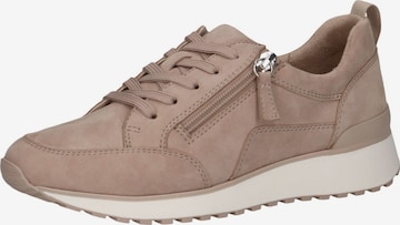 CAPRICE Sportlicher Schnürschuh in Beige: Vorderseite
