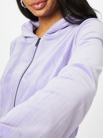 Urban Classics Zip-Up Hoodie in Purple