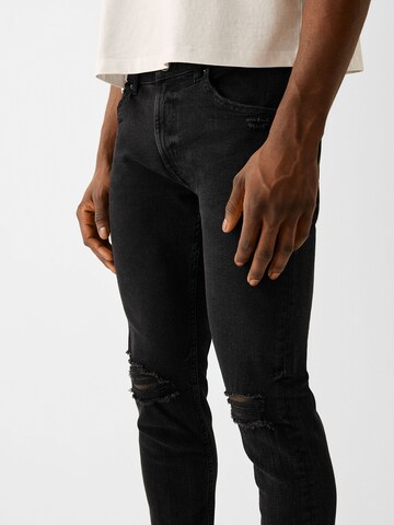 Slimfit Jeans de la Bershka pe negru