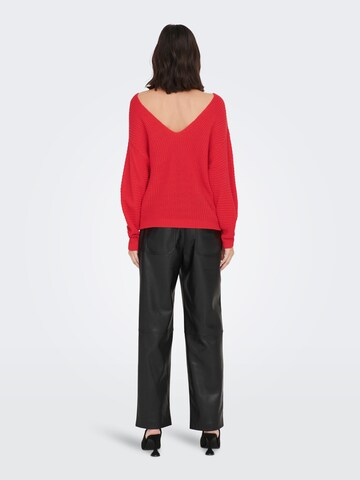 JDY - Pullover 'Justy Maya' em vermelho