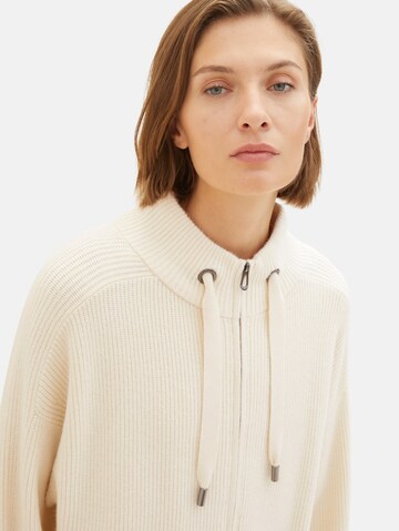 TOM TAILOR Knit Cardigan in Beige