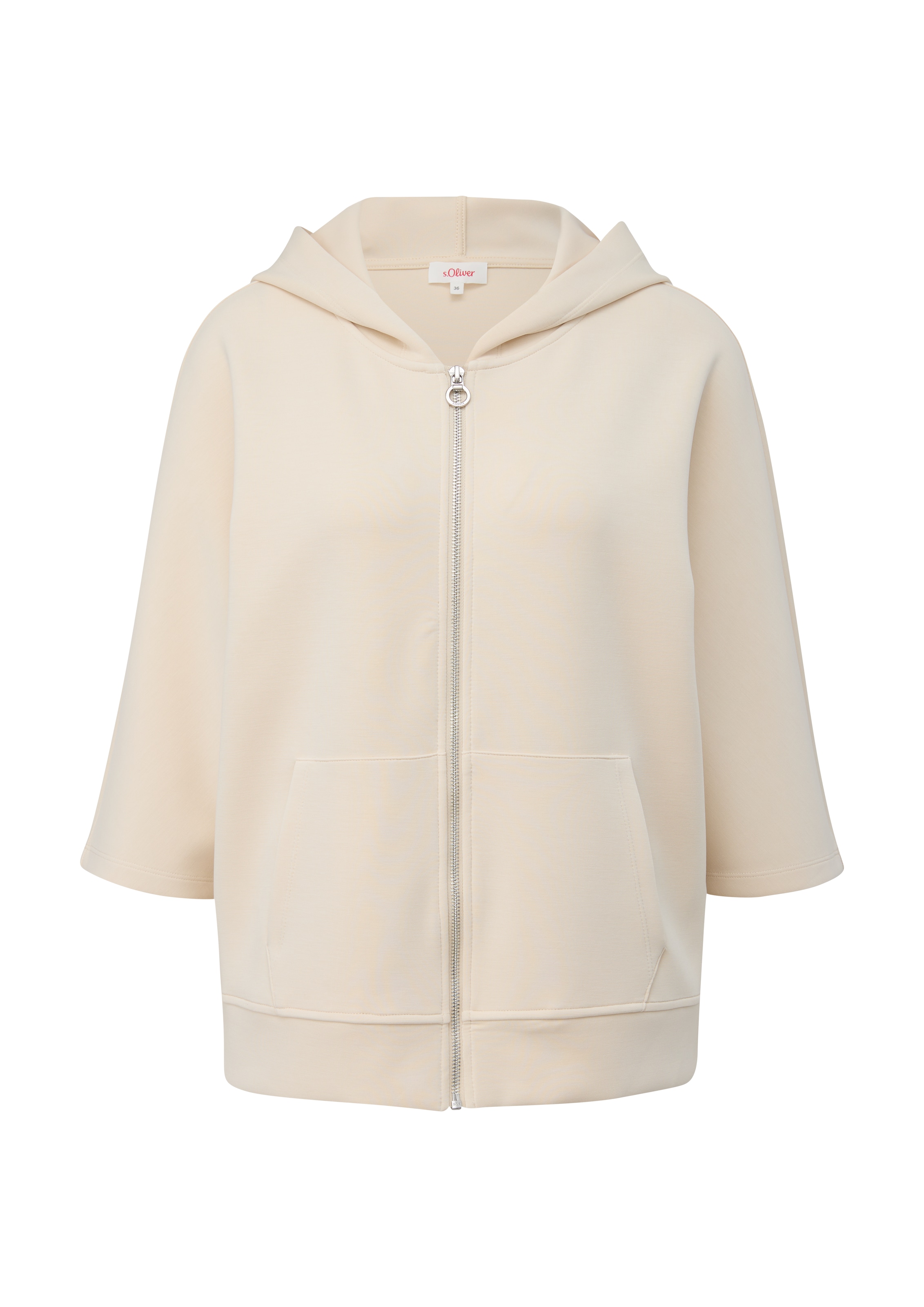 Veste de survêtement s.Oliver en beige : devant