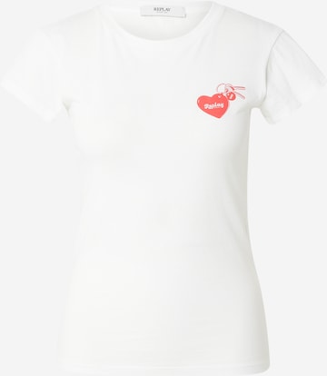 REPLAY Paita värissä valkoinen: etupuoli