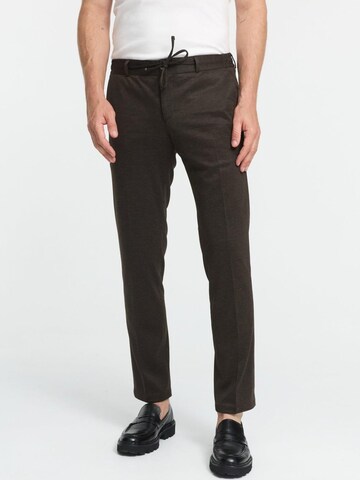 Zuitable Slim fit Pants 'DiSpartaflex SE' in Brown: front