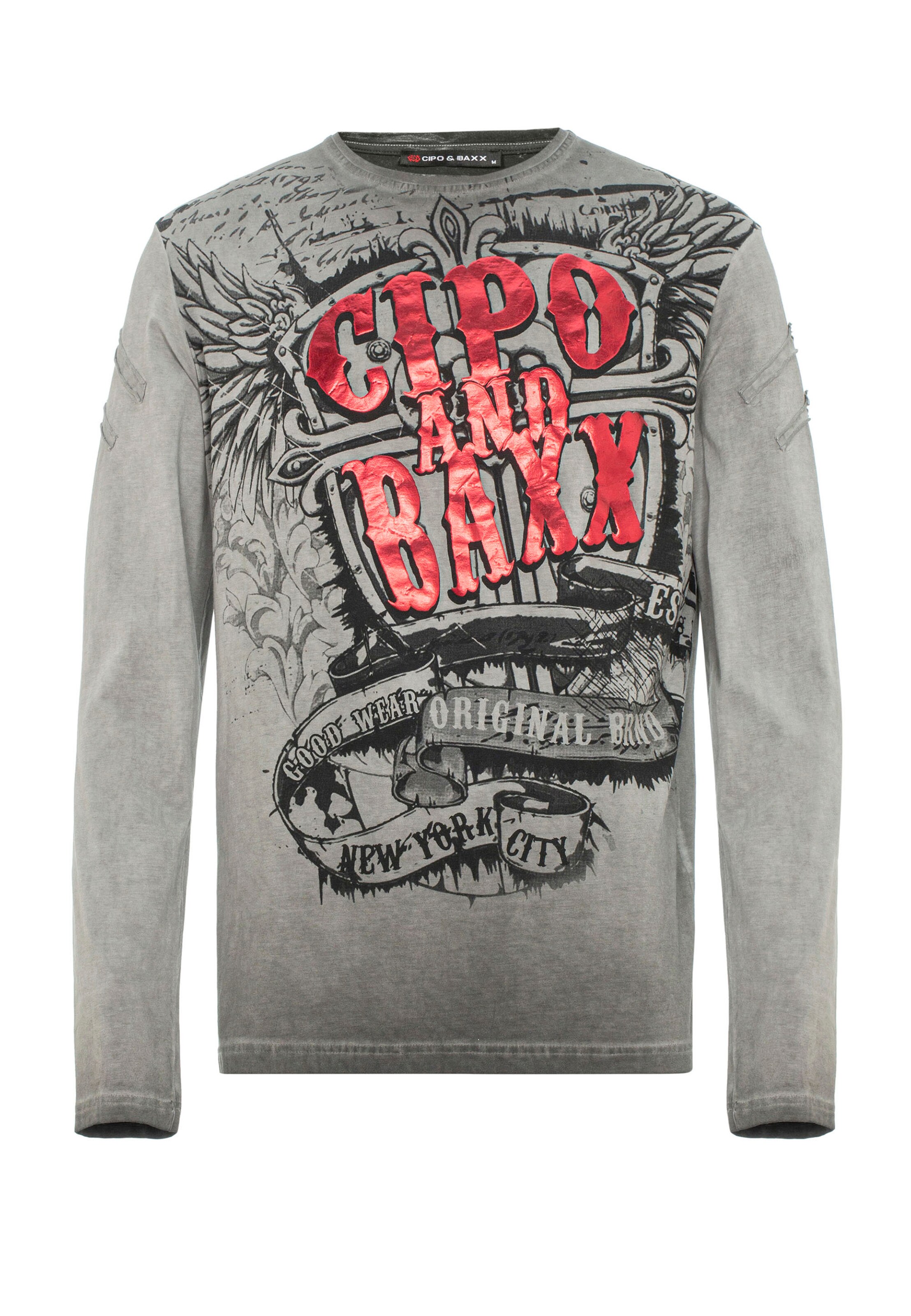 CIPO & BAXX Shirt in Grey: front