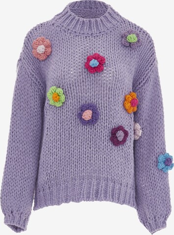 Pull-over ebeeza en violet : devant