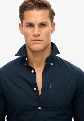 Superdry Regular fit Overhemd 'Essentials' in Blauw