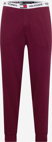 Effilé Pantalon de pyjama Tommy Hilfiger Underwear en rouge : devant