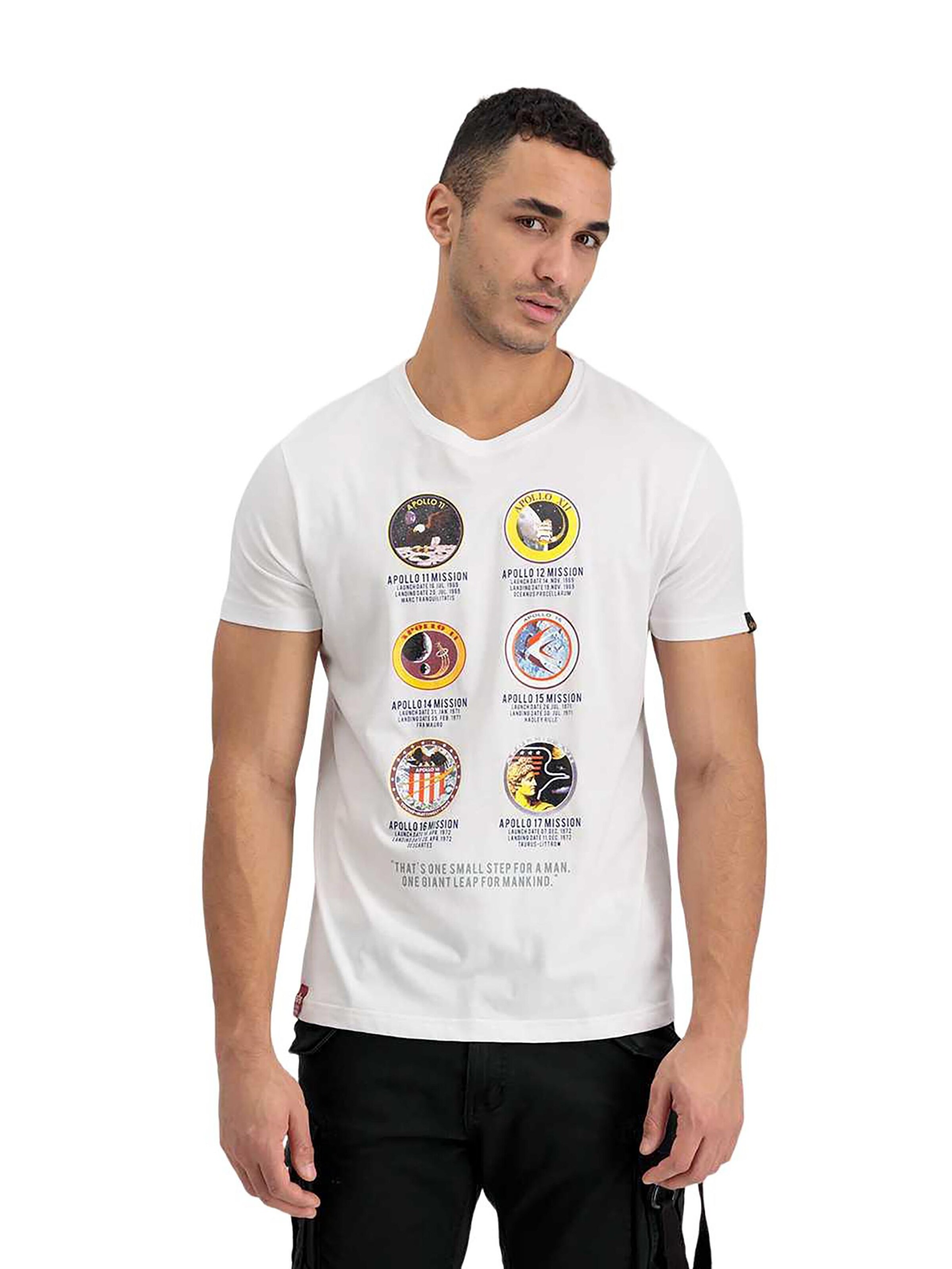 ALPHA INDUSTRIES Shirt 'Apollo Mission' in White