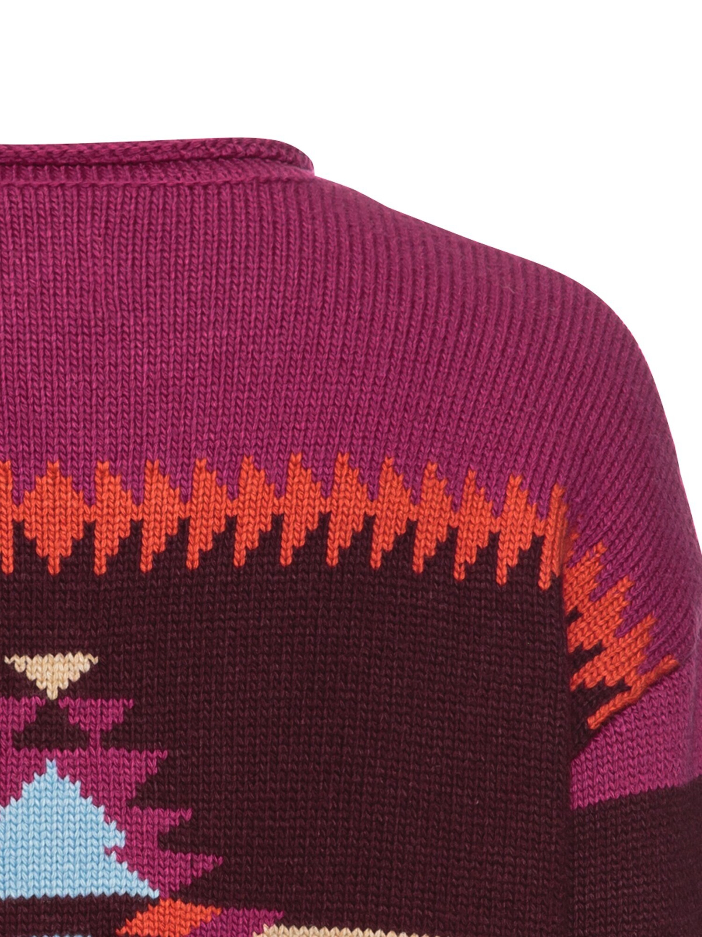 CAMEL ACTIVE Strickpullover mit eingearbeiteten Mustern in Lila