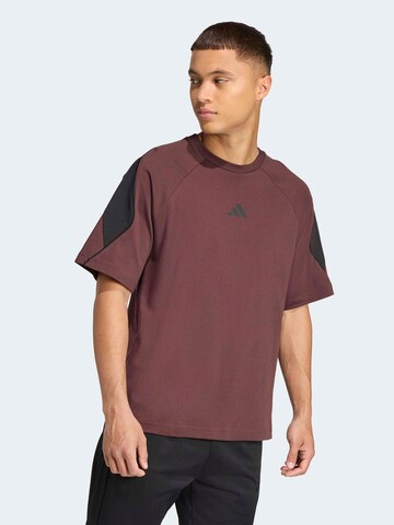 ADIDAS SPORTSWEAR Λειτουργικό μπλουζάκι 'STADIUM' σε καφέ: μπροστά