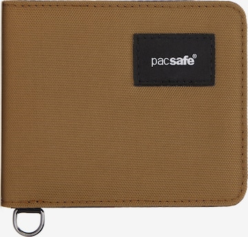 Pacsafe Wallet in Brown: front