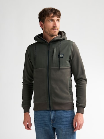Petrol Industries Sweatvest in Grijs: voorkant