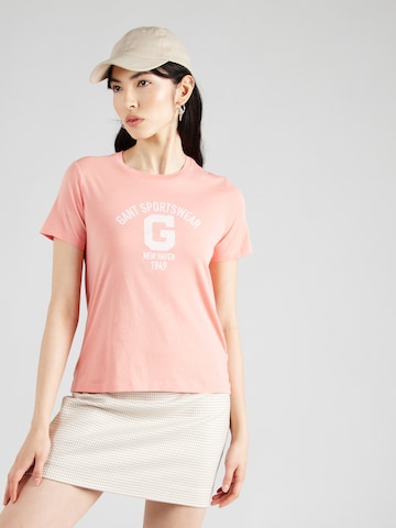 T-shirt GANT en orange : devant