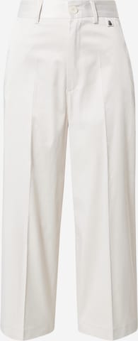 Herrlicher Tapered Trousers with creases in Beige: front