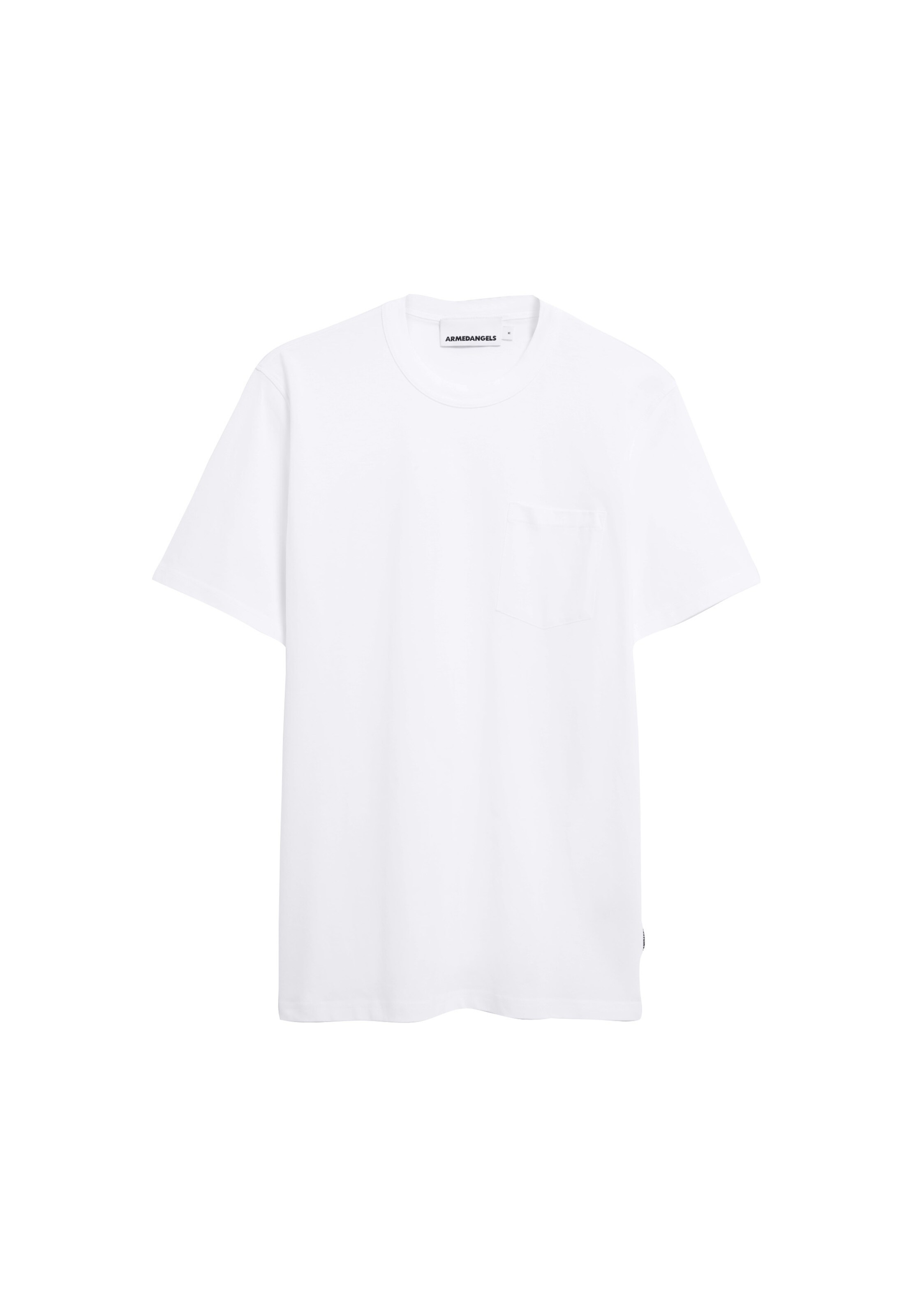 ARMEDANGELS T-Shirt ' MAARKOS POCKET ' in Weiß: Vorderseite