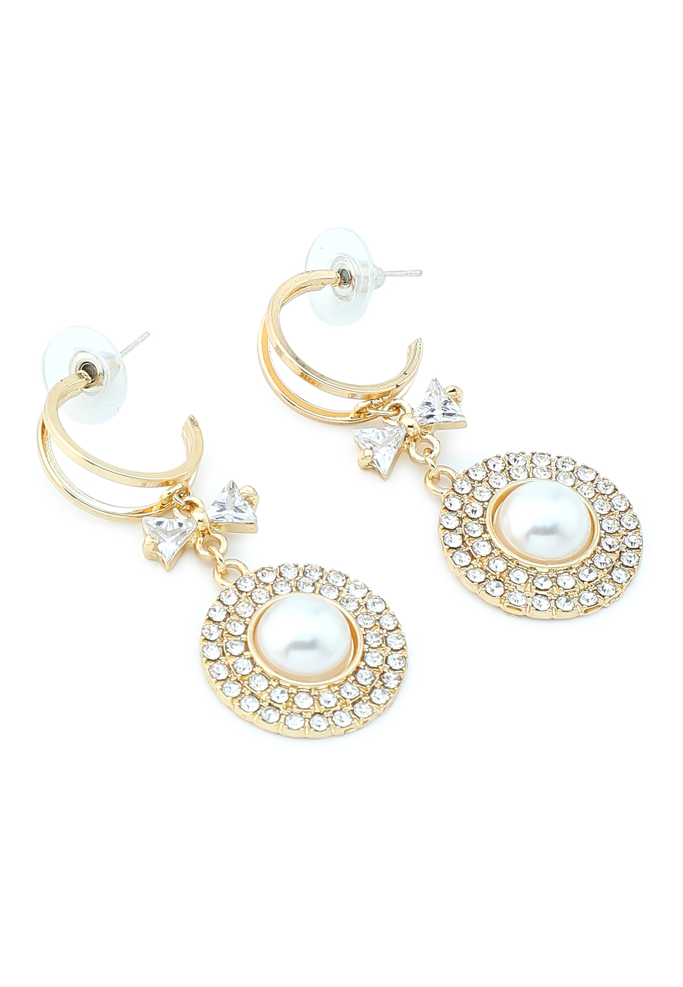 Boucles d'oreilles 'Aggye' SOHI en or : devant
