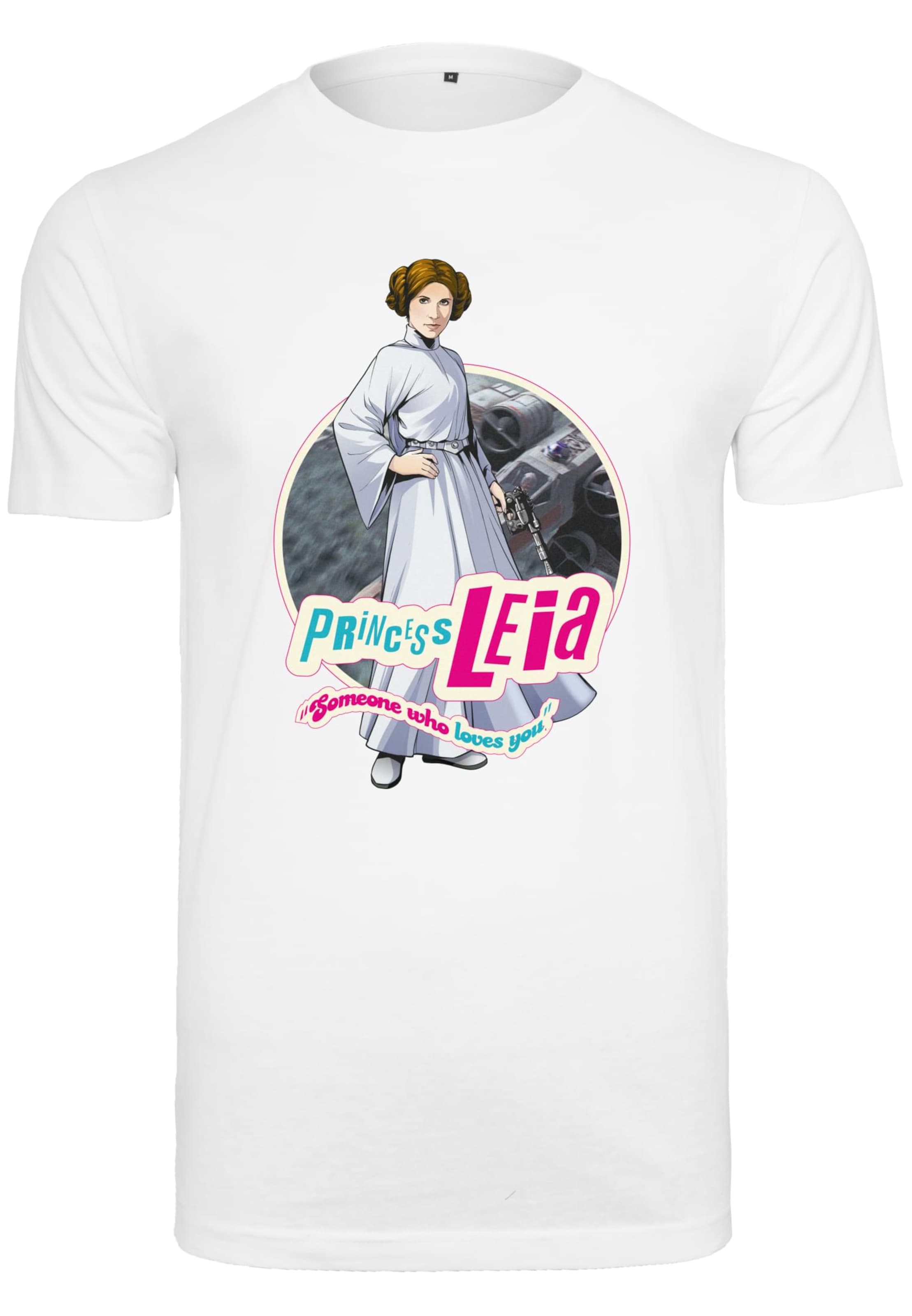 Merchcode Shirt 'Star Wars Leia' in White: front
