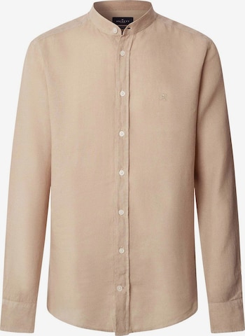 Chemise Hackett London en beige : devant