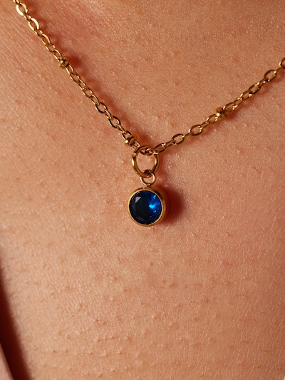 Lucardi Ketting in de kleur Blauw / Goud, Productweergave