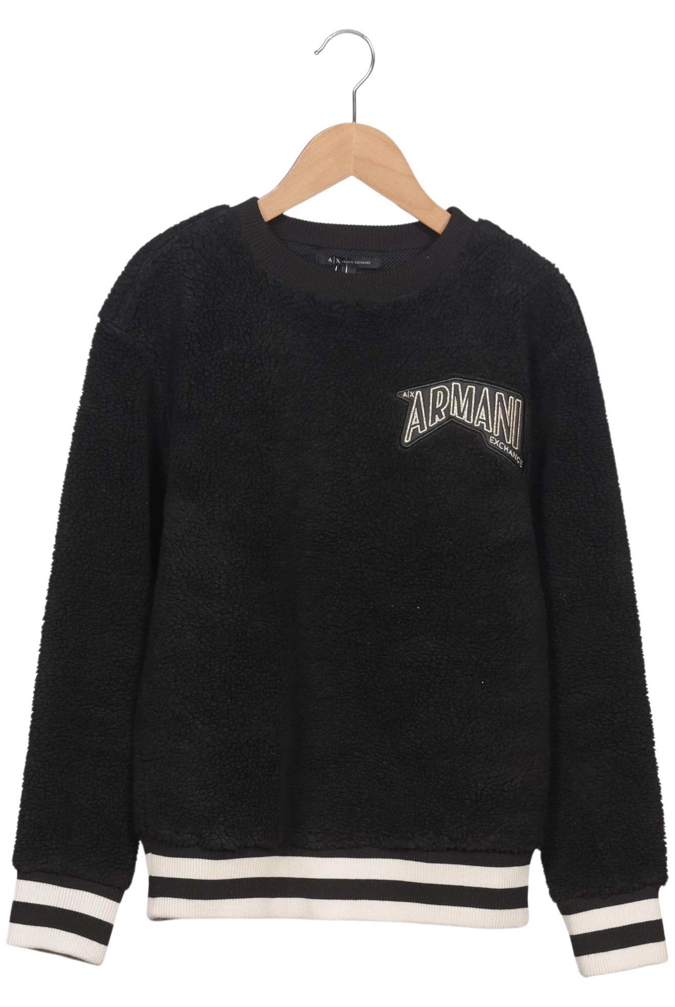 ARMANI EXCHANGE Sweatshirt & Zip-Up Hoodie in XS in Black: front