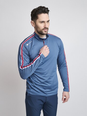 Backtee Base Layer in Blue: front