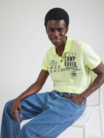 CAMP DAVID Shirt in Geel: voorkant