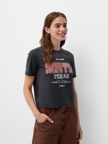 Bershka Tričko – šedá: přední strana