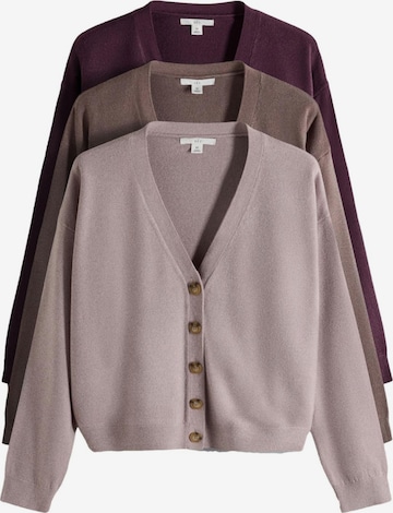 The Set Strickjacke in Braun: Vorderseite