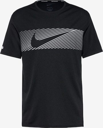 NIKE Funktionsshirt 'MILER' in Schwarz: predná strana