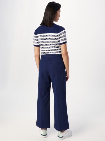 Wide leg Pantaloni con piega frontale di Polo Ralph Lauren in blu