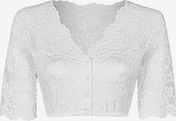 Nina von C. Trachtenbluse 'Waltraud' in Weiß: Vorderseite