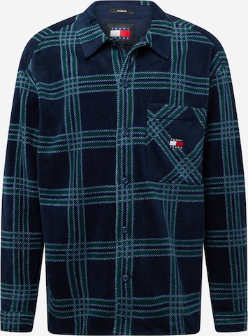 Tommy Jeans Regular fit Button Up Shirt in Blue: front