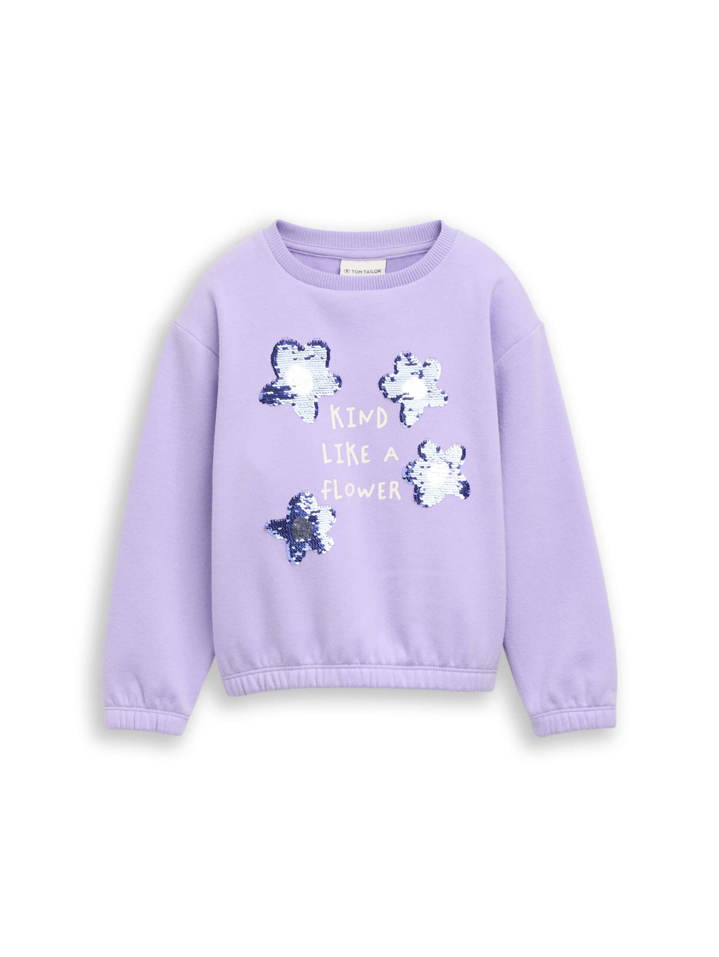 Sweat-shirt TOM TAILOR en violet : devant