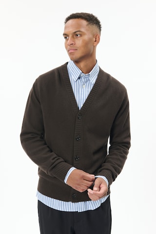 Matinique Cardigan 'MAalpin 73' i brun: forside