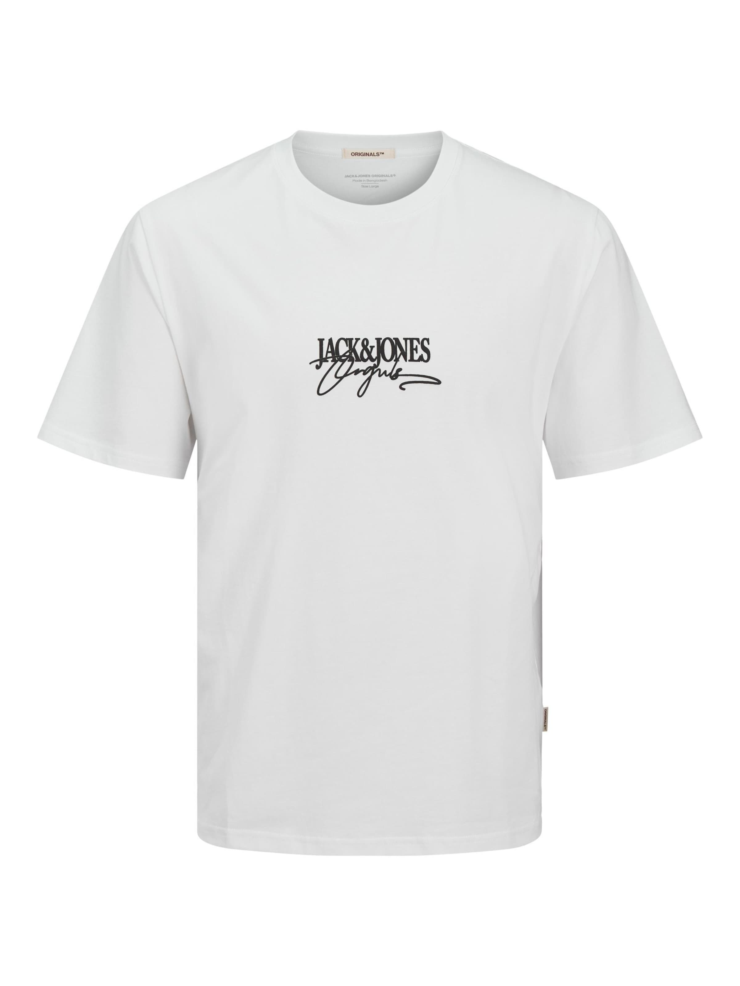 JACK & JONES Μπλουζάκι 'JORAlmeria' σε λευκό: μπροστά