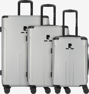 Ensemble de bagages PIERRE CARDIN en argent : devant