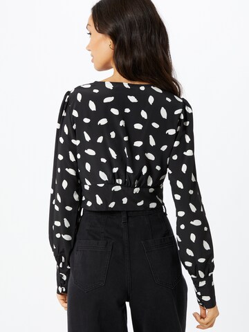 Miss Selfridge Shirt 'Hook & Eye' in Schwarz